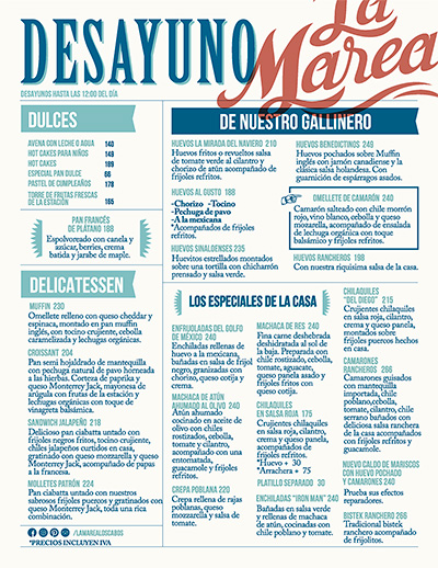 Nuestro menú